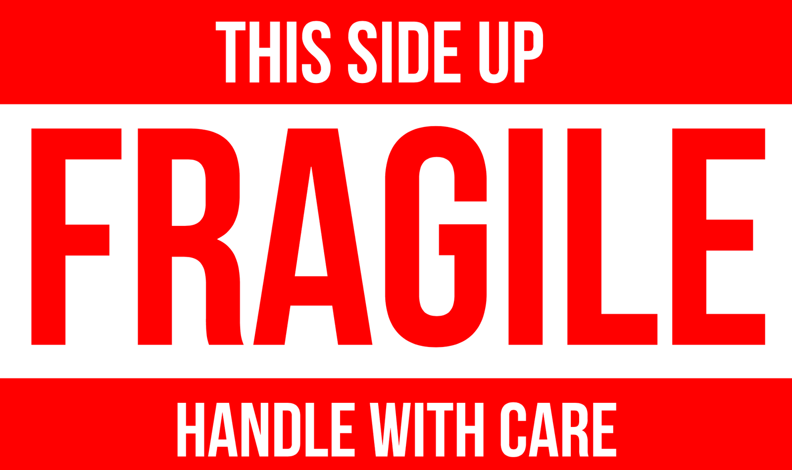 Printable Fragile label (5″X 3″) - Free Printable Labels