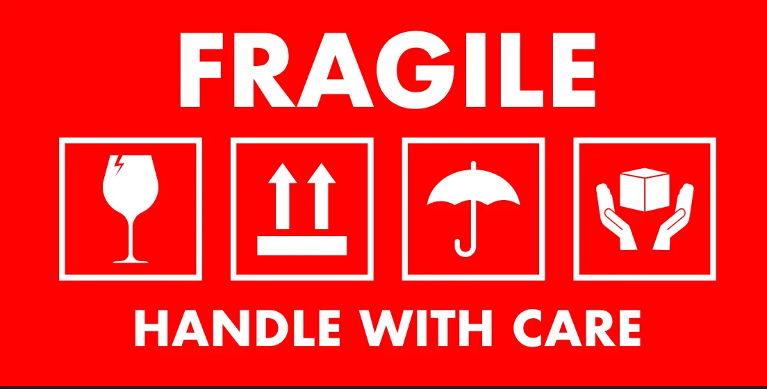 Printable fragile stickers