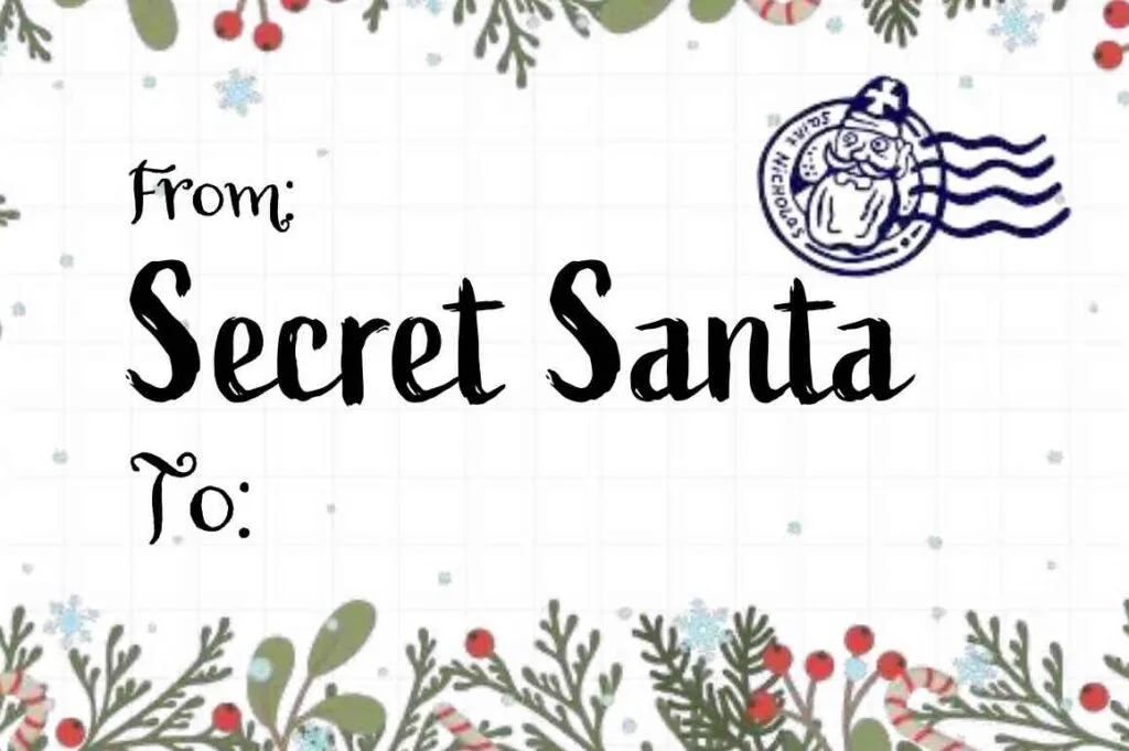 printable Secret Santa Gift Tags are perfect for your holiday gift exchange!
