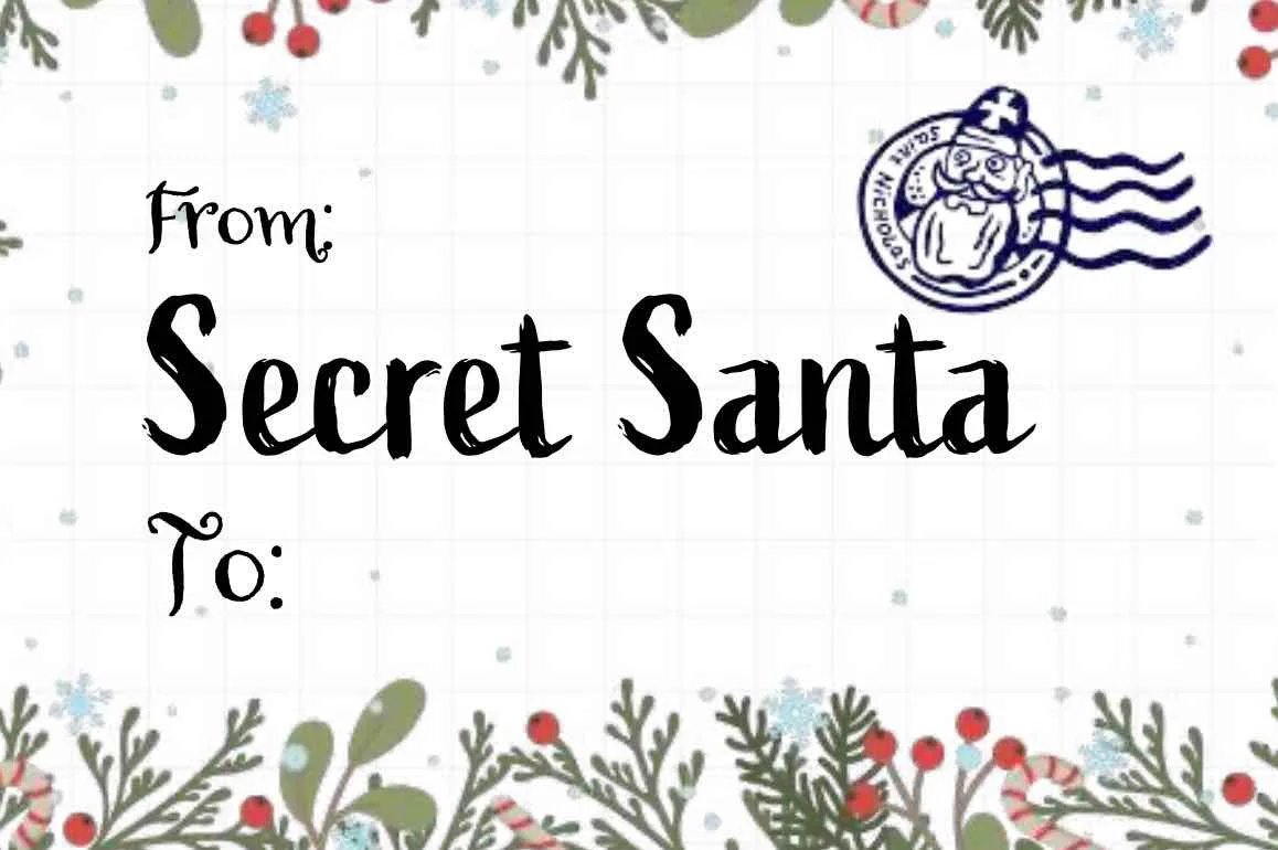 printable Secret Santa Gift Tags are perfect for your holiday gift exchange!