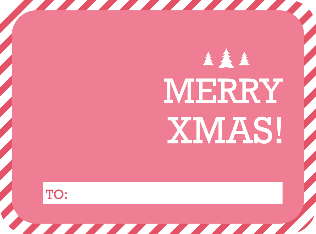 free printable christmas labels for presents - red christmas label